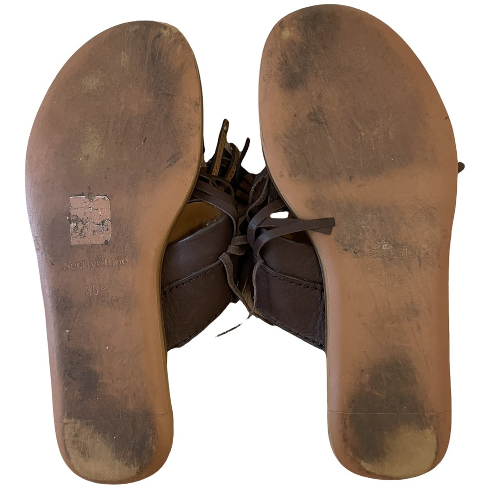 See By Chloe Leather Tassle Sandals View 6
